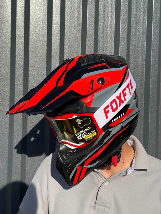 Мото-шолом з окулярами ендуро/крос Шлем для мото