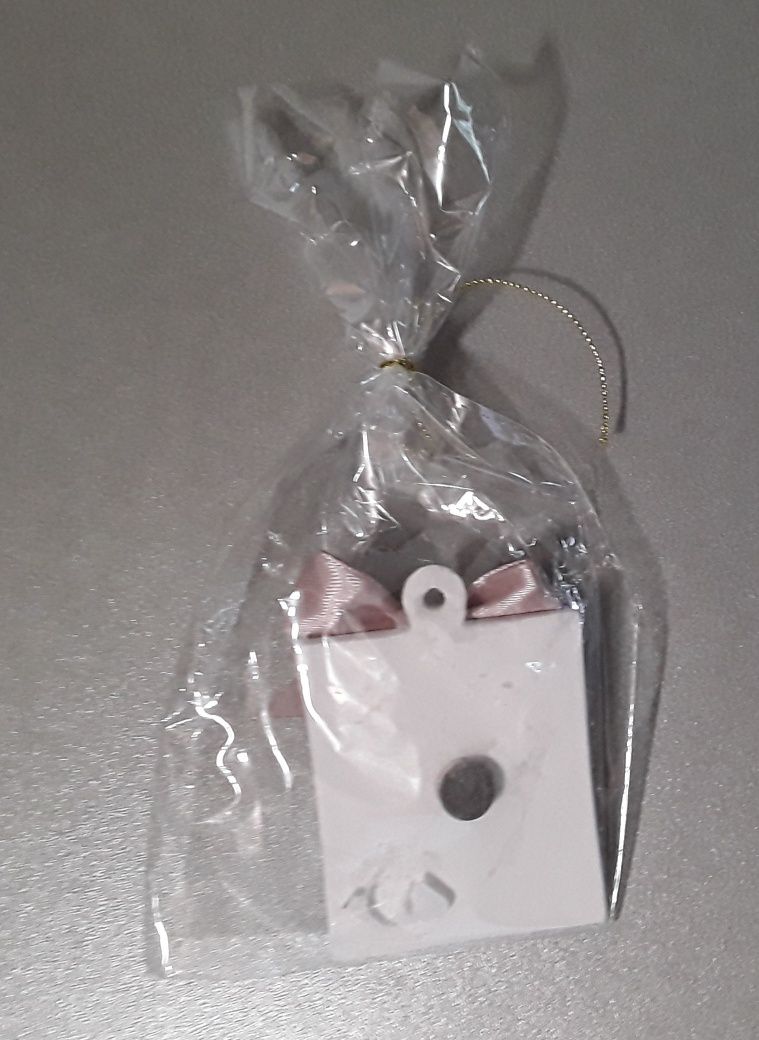 Iman em gesso com anjo, lembrança batizado/comunhão, novo!