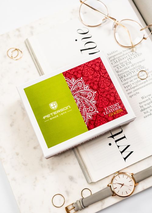 portfel damski skórzany ptn ph30-1-sh-1901 red