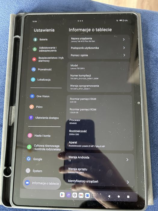 Lenovo Tab M10 Plus Gen3 + klawiatura