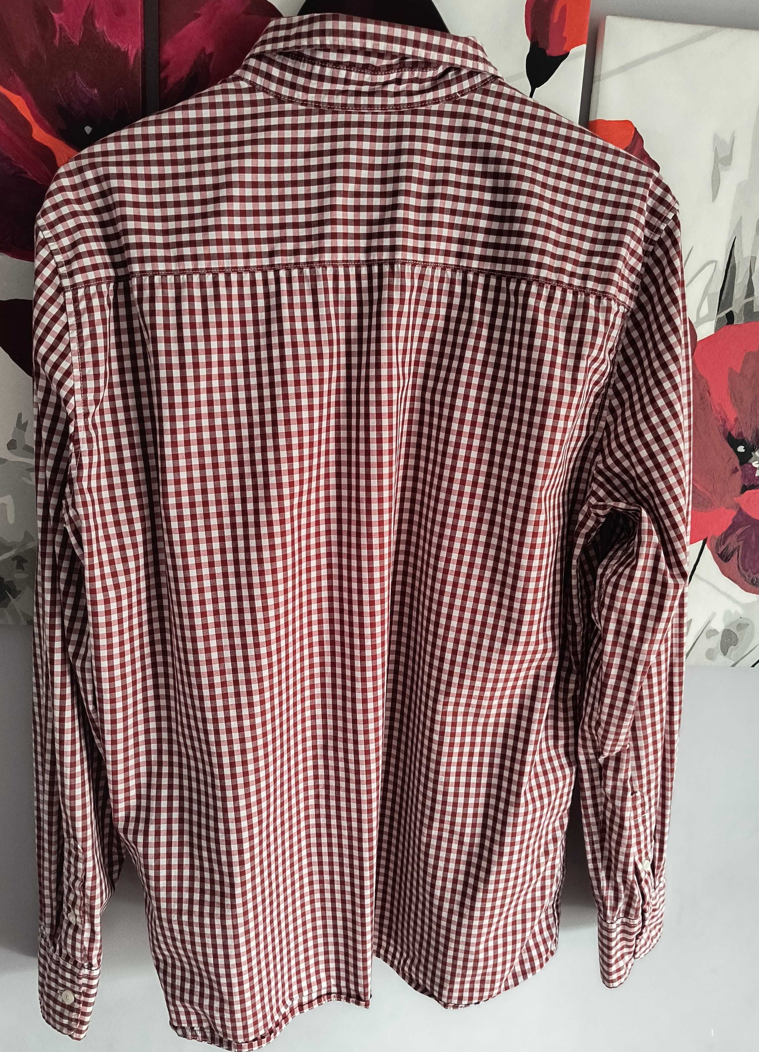 Mustang koszula męska slim fit rozmiar L w kratkę długi rękaw casual