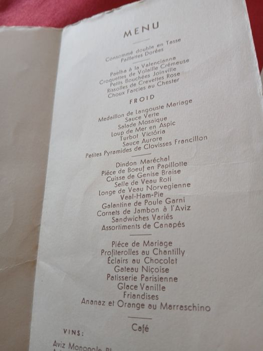 2 Menús Antigos e programa theatro de 1903