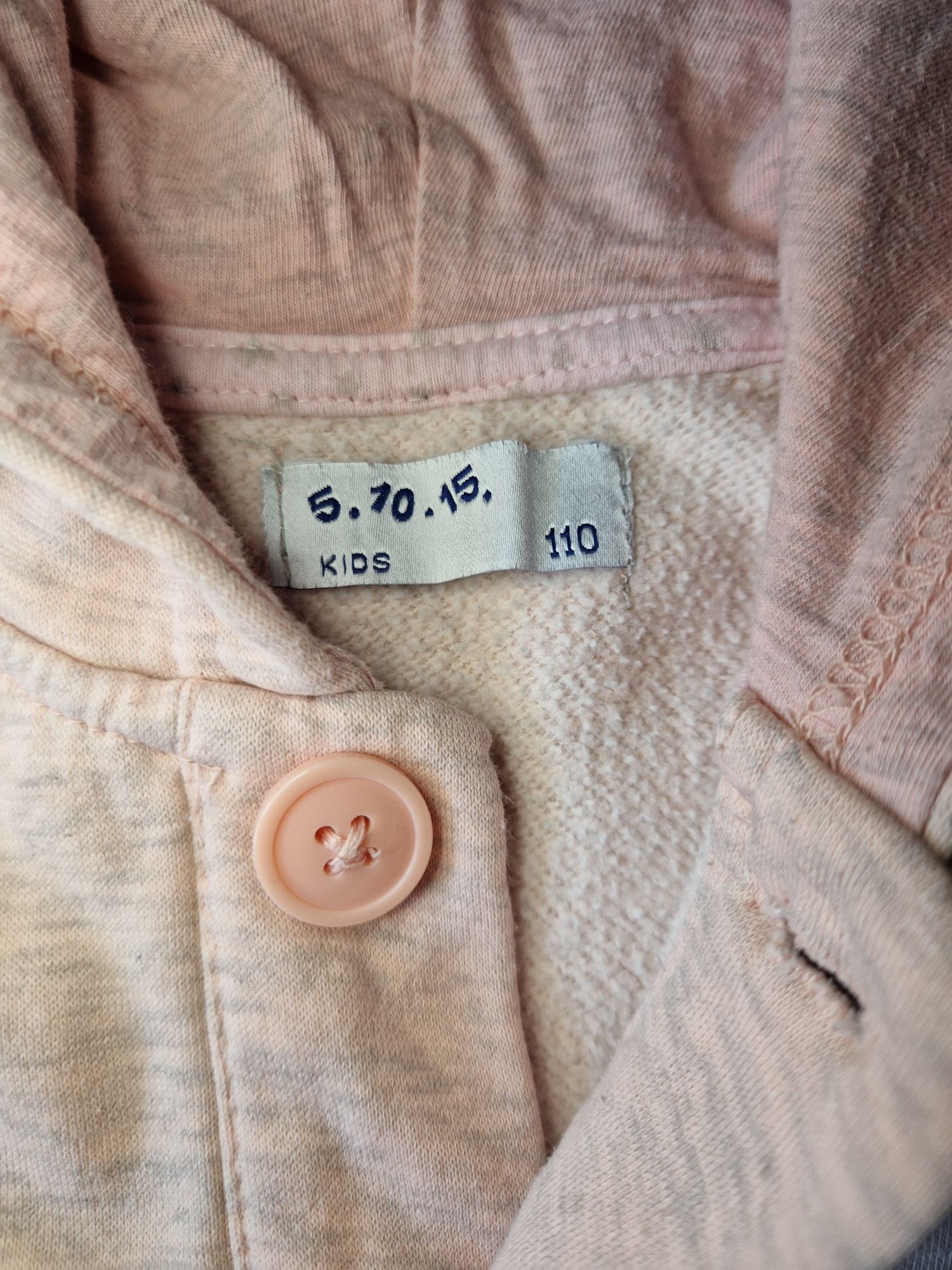 Bluza z kapturem dziewczęca różowa 5.10.15 r. 110