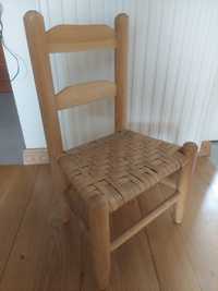 Orginał krzesło dziecięce drewniane handcraft/rękodzieło z USA