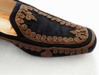 Piękne włoskie mokasyny Christian Louboutin mule haftowane skóra 36