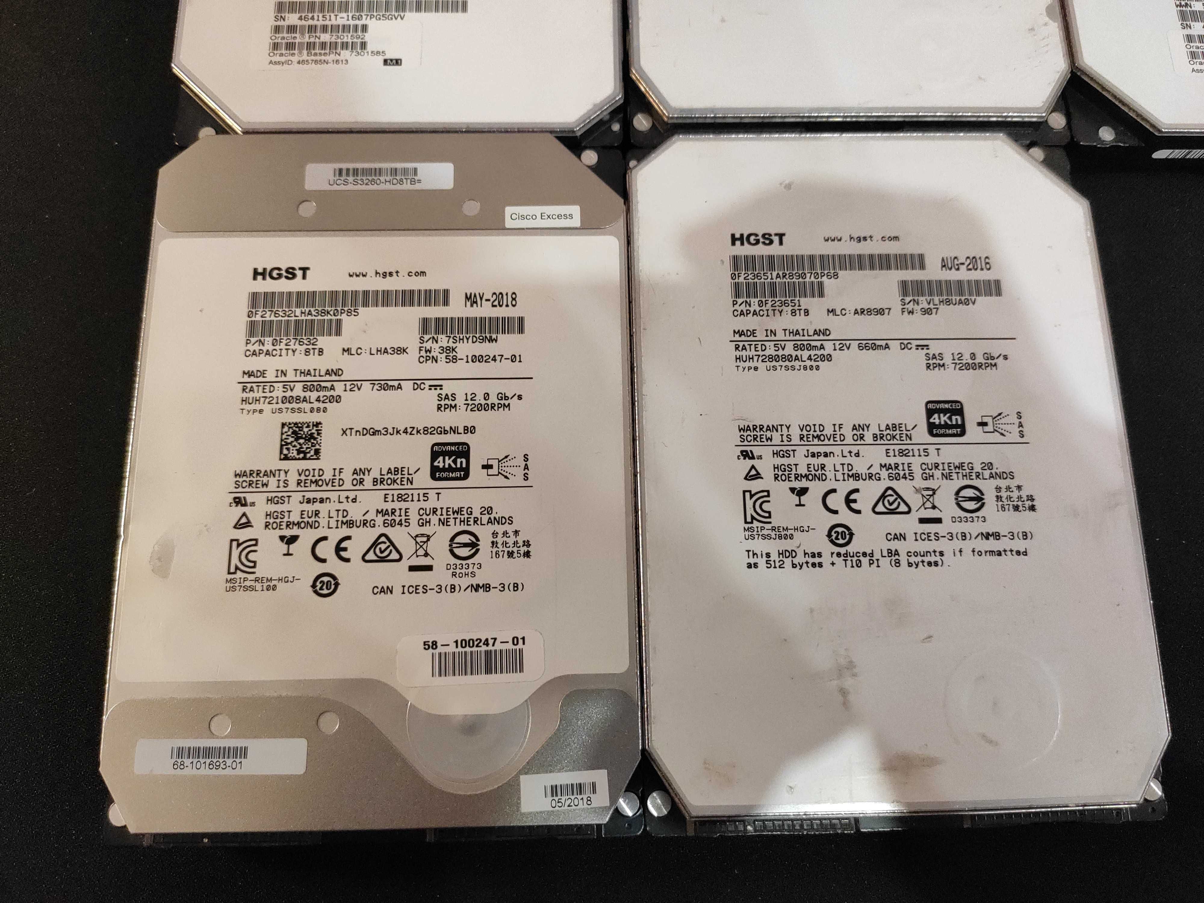 Накопичувач HGST 3.5" 8TB SAS 12Gb/s 7.2K rpm (є 5 штук)
