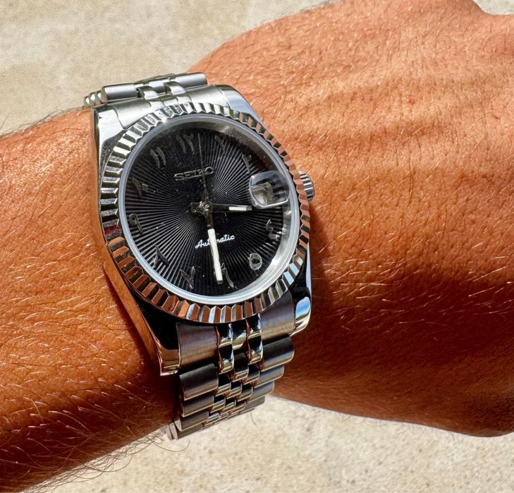 Seiko mod | Black Arabic Dial | 36 mm - 40 mm