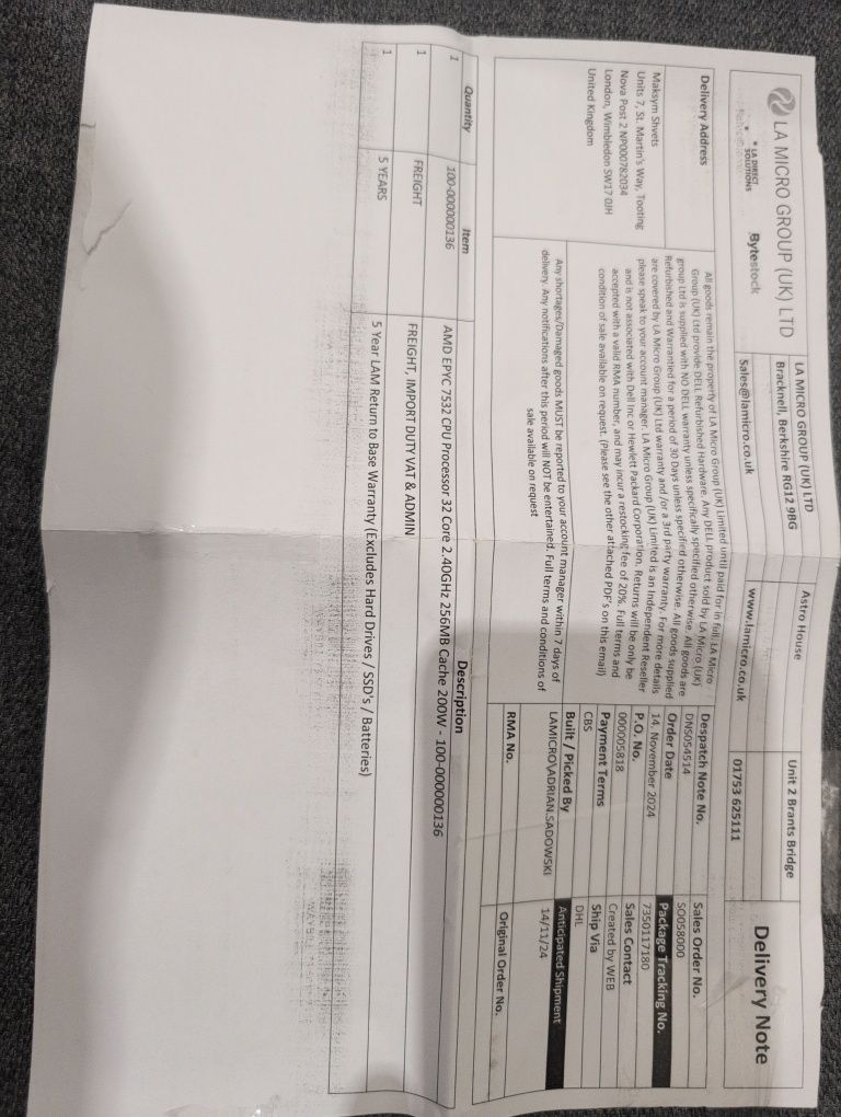 Процессор AMD EPYC 7532  32/64 , AI,LLM,Olama,Proxmox
