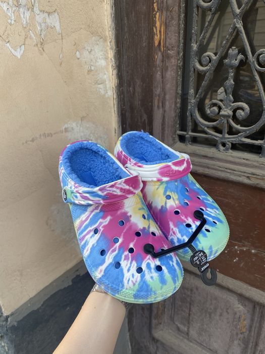 РОЗПРОДАЖ Крокси утеплені Crocs lined tie Оригінальні тапки теплі нові