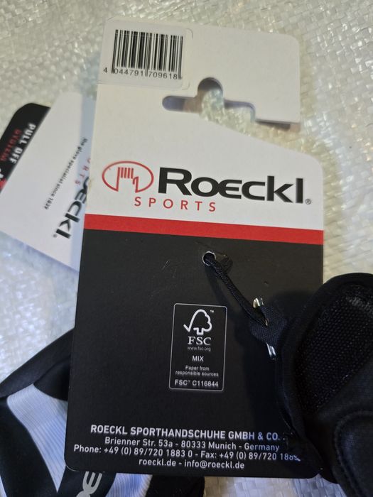 Рукавички Roeckl Busano, білі/чорні