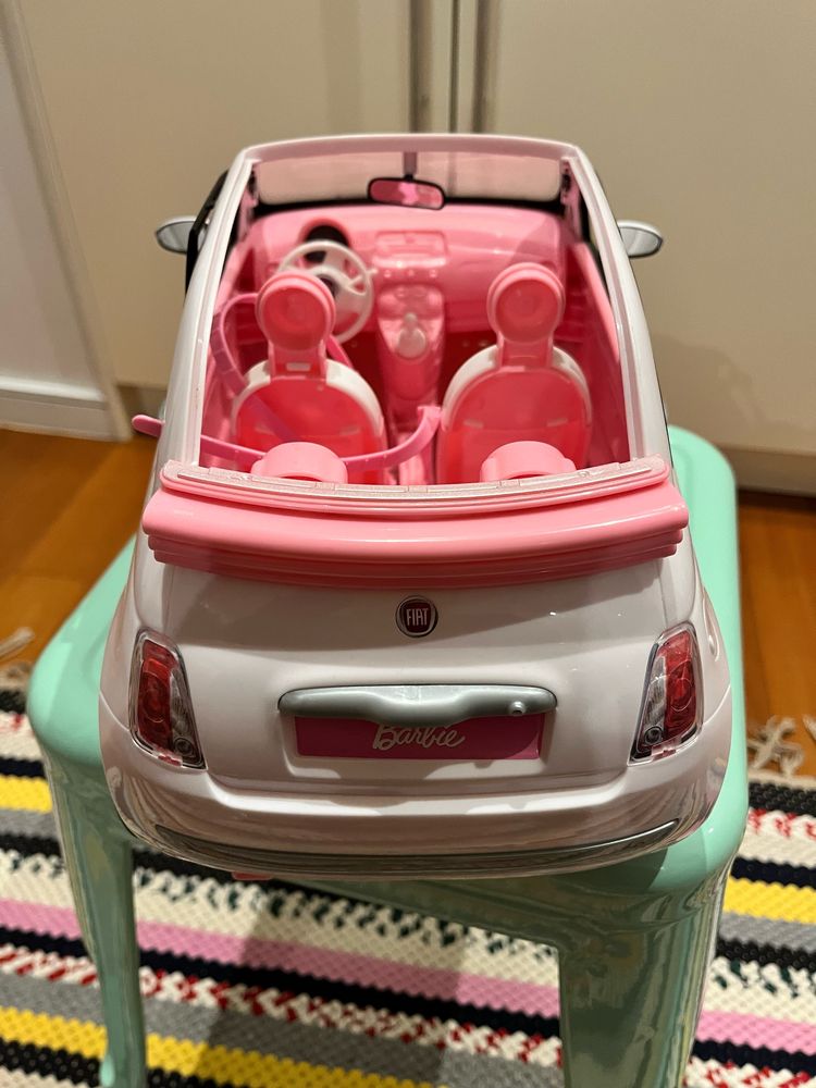 Barbie Fiat 500 Branco Coleção