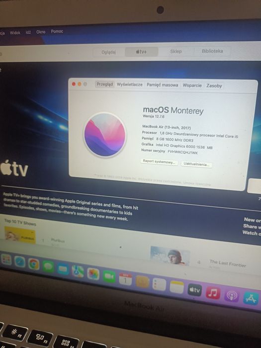 Macbook Air A1466 intel i5 8GB 128SSD 2017r.