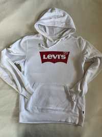 Levi’s hoodie S bluza z kapturem kangurka biała Lewis 164/170 unisex