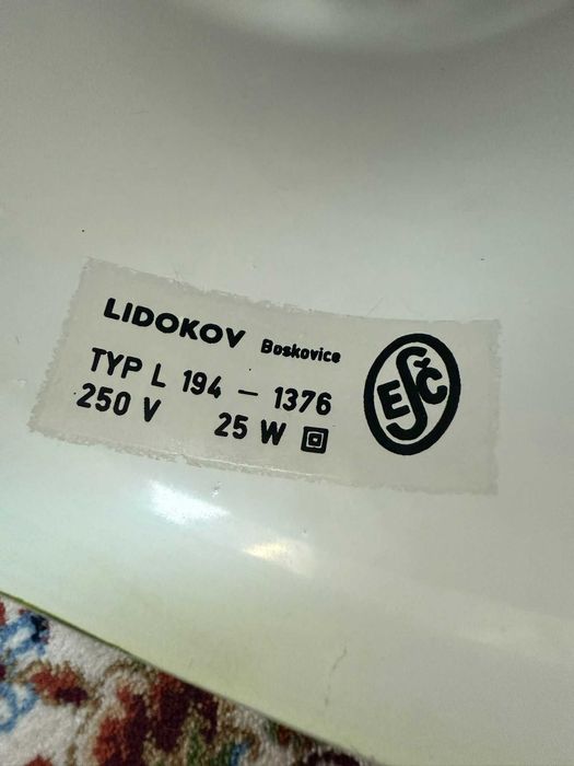 Lampka Napako – proj. J. Hurka, lata 60, Czechosłowacja, Space Age