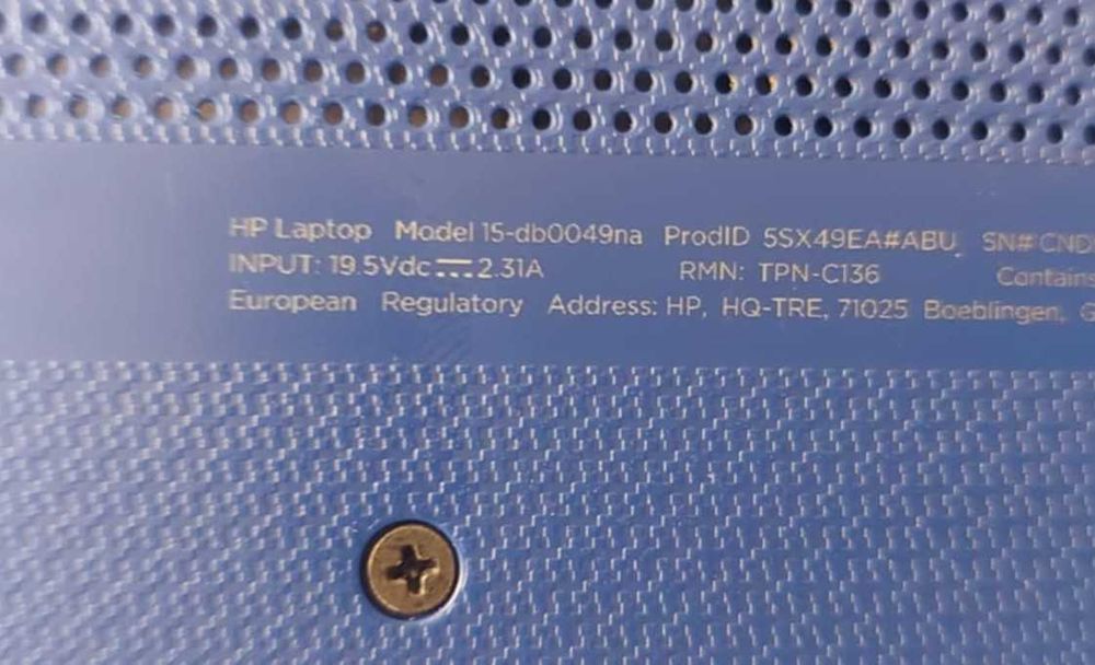 Laptop HP 15-DB0049NA używany
