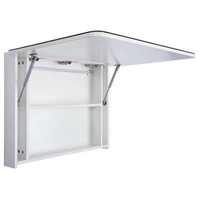 Armário espelhado para casa de banho com LED 80x9,5x55 cm