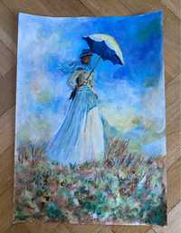 Obraz kobieta z parasolką