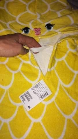 H&M nowy z metką ręcznik dziecięcy kurczak na basen żółty na plaże