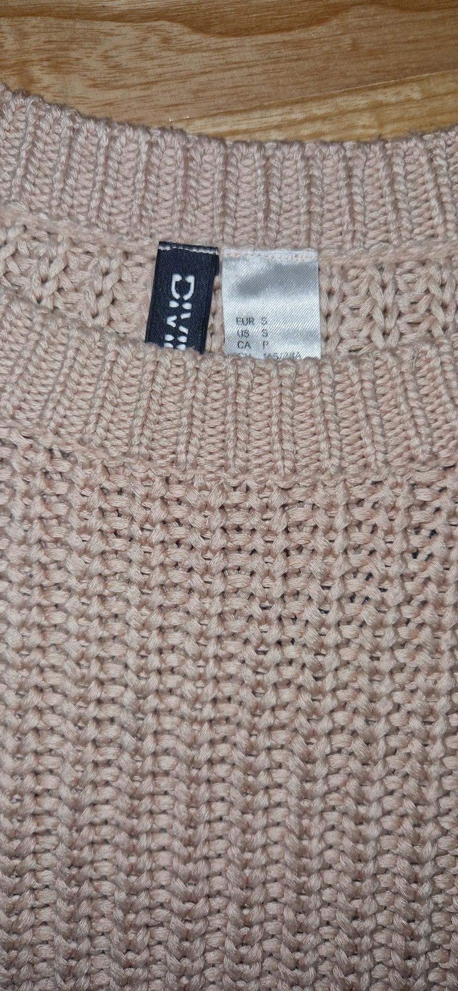 H&M sweter pudrowy róż