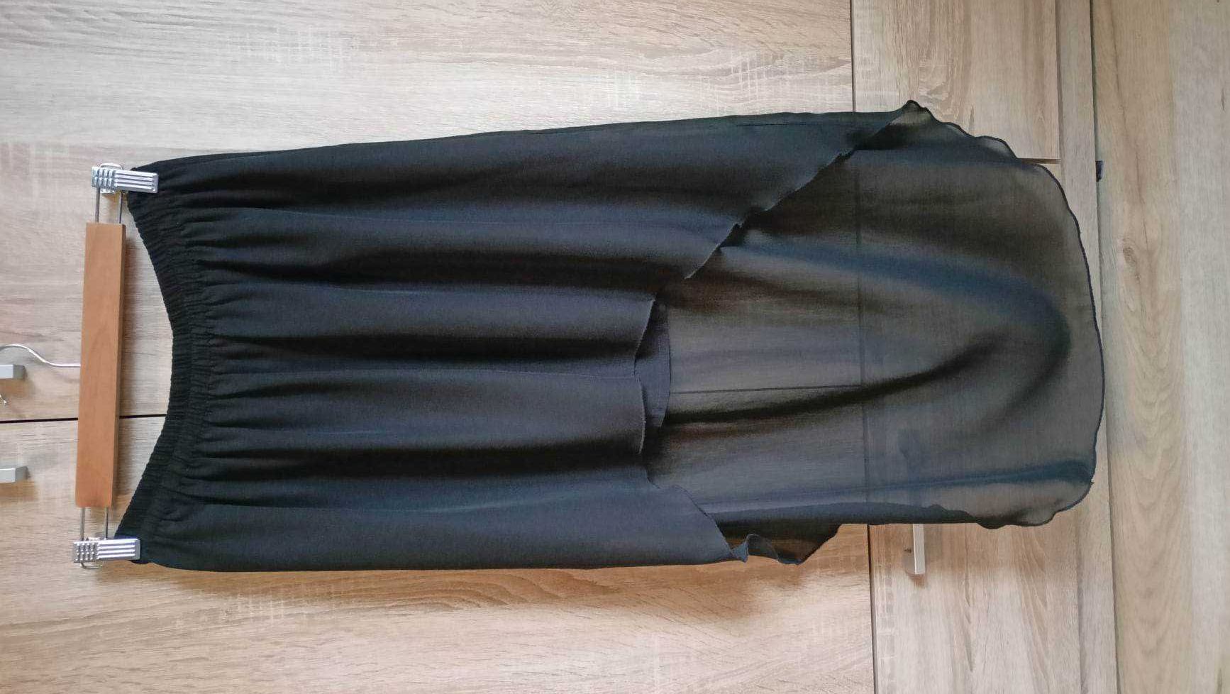 Spódnica szyfonowa asymetryczna - czarna, r. S/M