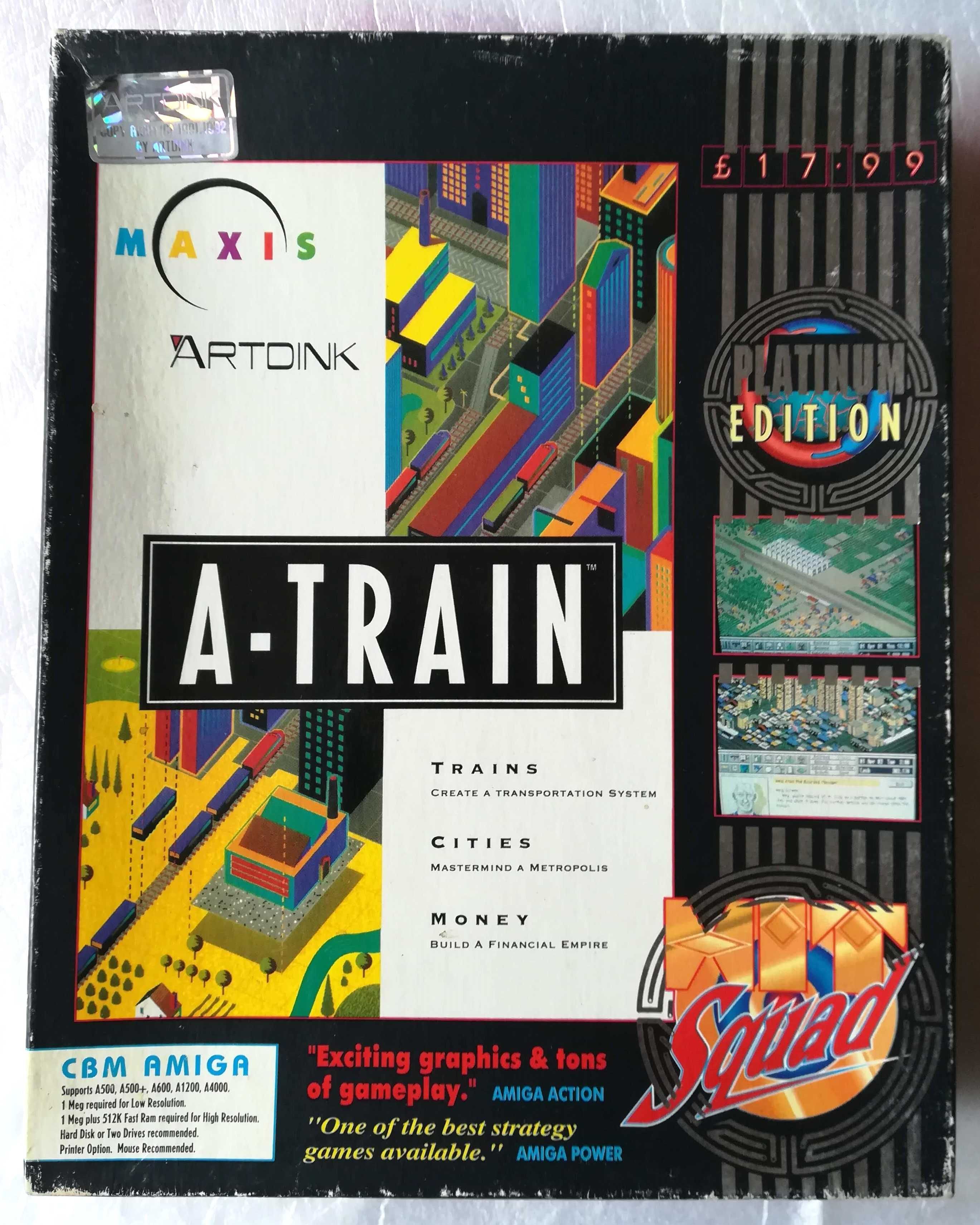 A-Train zabytkowa gra na komputer Amiga big box