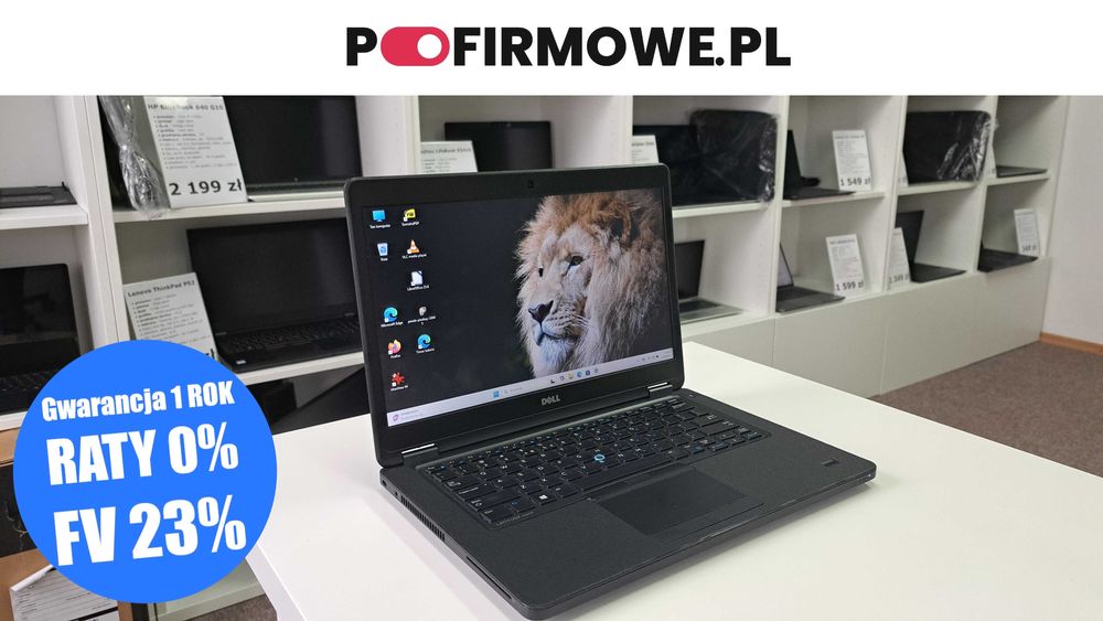 Solidny Dell Latitude E5450 14" i5 8 GB RAM SSD nVidia WIN11 Klasa A