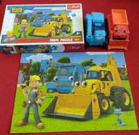 Zestaw zabawek – Bob budowniczy-puzzle, Pojazdy 2 szt.  plus puzzle