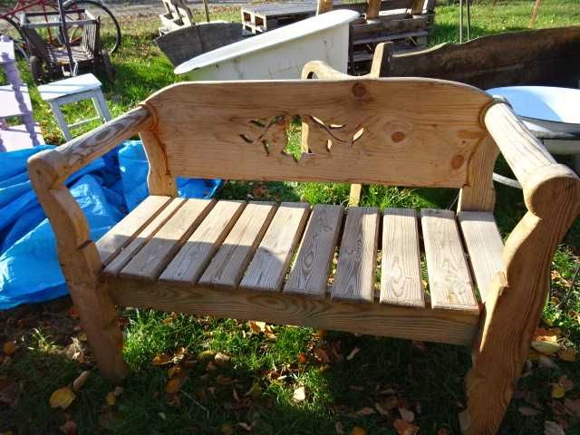 Ławka drewniana ogrodowa, na taras, do domu