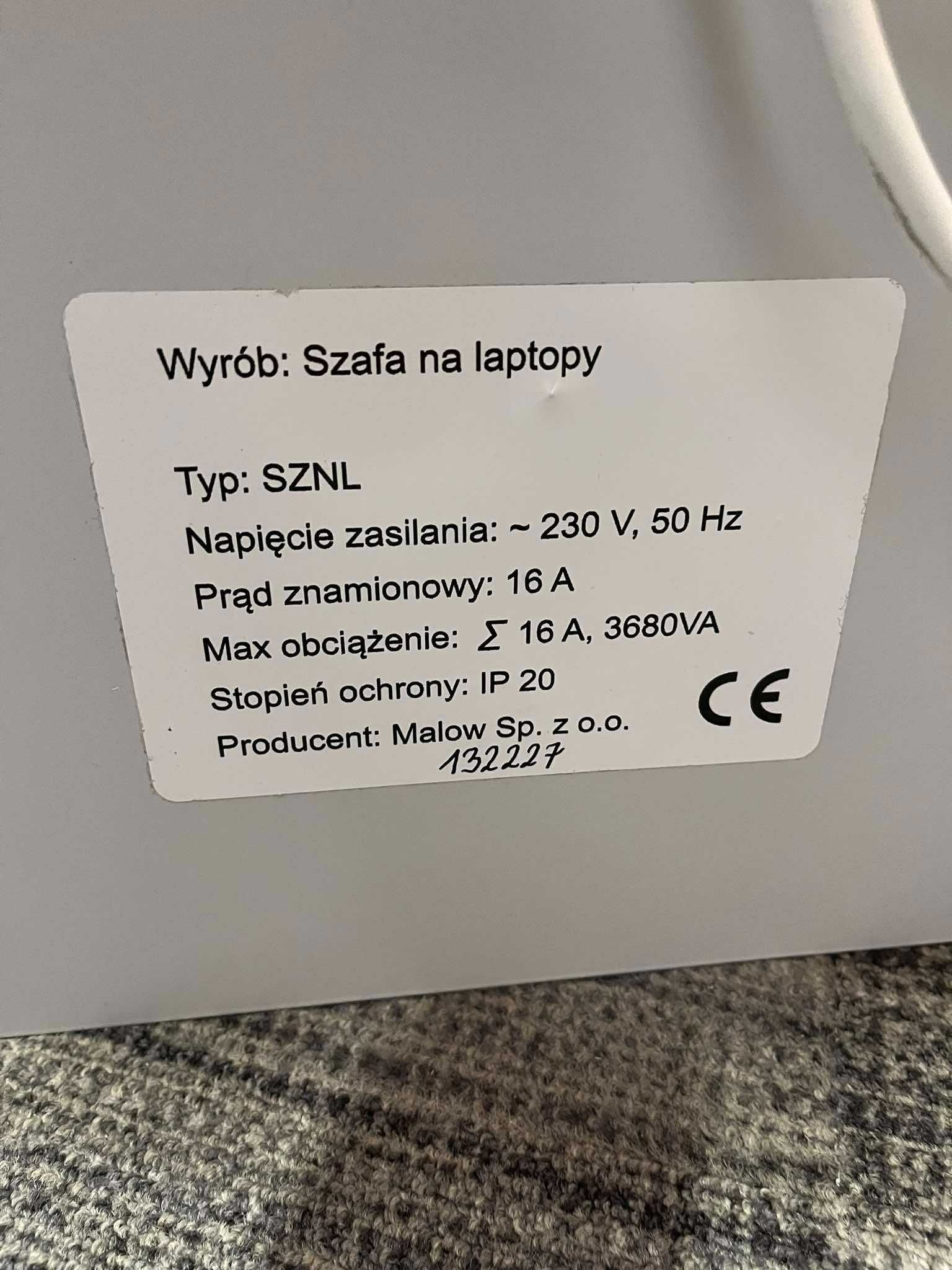 Szafa na laptopy z możliwością ładowania Malow 180x40x52, 10 skrytek