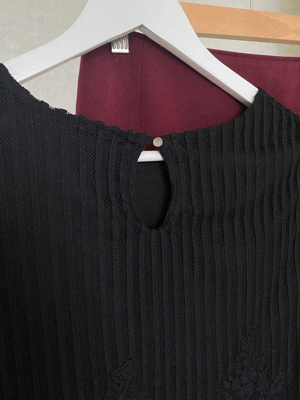 Ажурна гіпюрова блуза спідниця олівець H&M