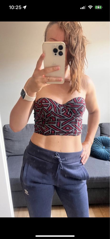 Crop top asos S   Stan bardzo dobry  Zapinany na zamek na plecach  Tył