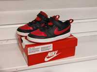 Sneakersy chłopięce Nike Court Borough 2 czarno-czerwone
