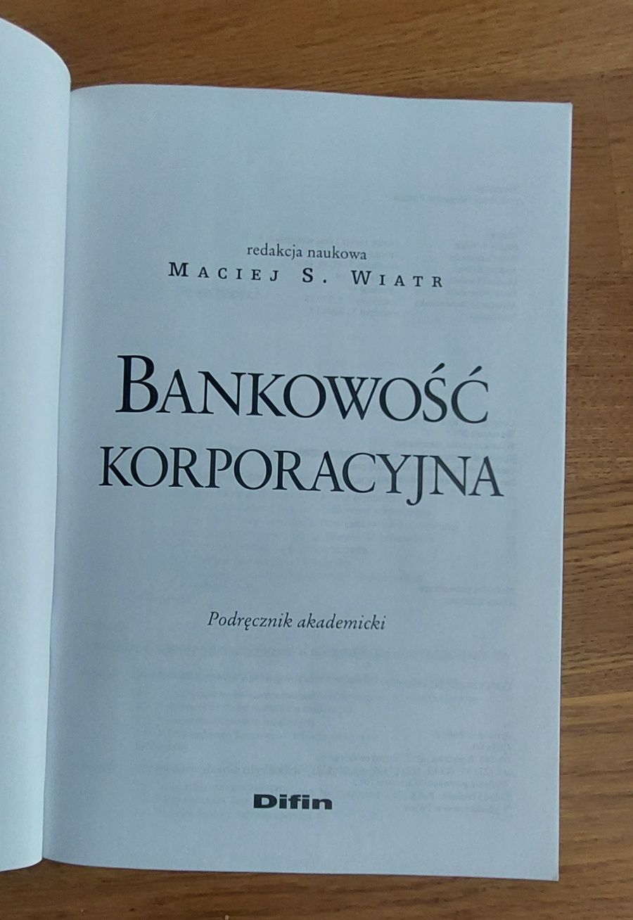 Bankowość korporacyjna M Wiatr