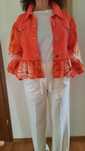 Kurtka jeansowa słoneczna boho handmade #upcycledclothes