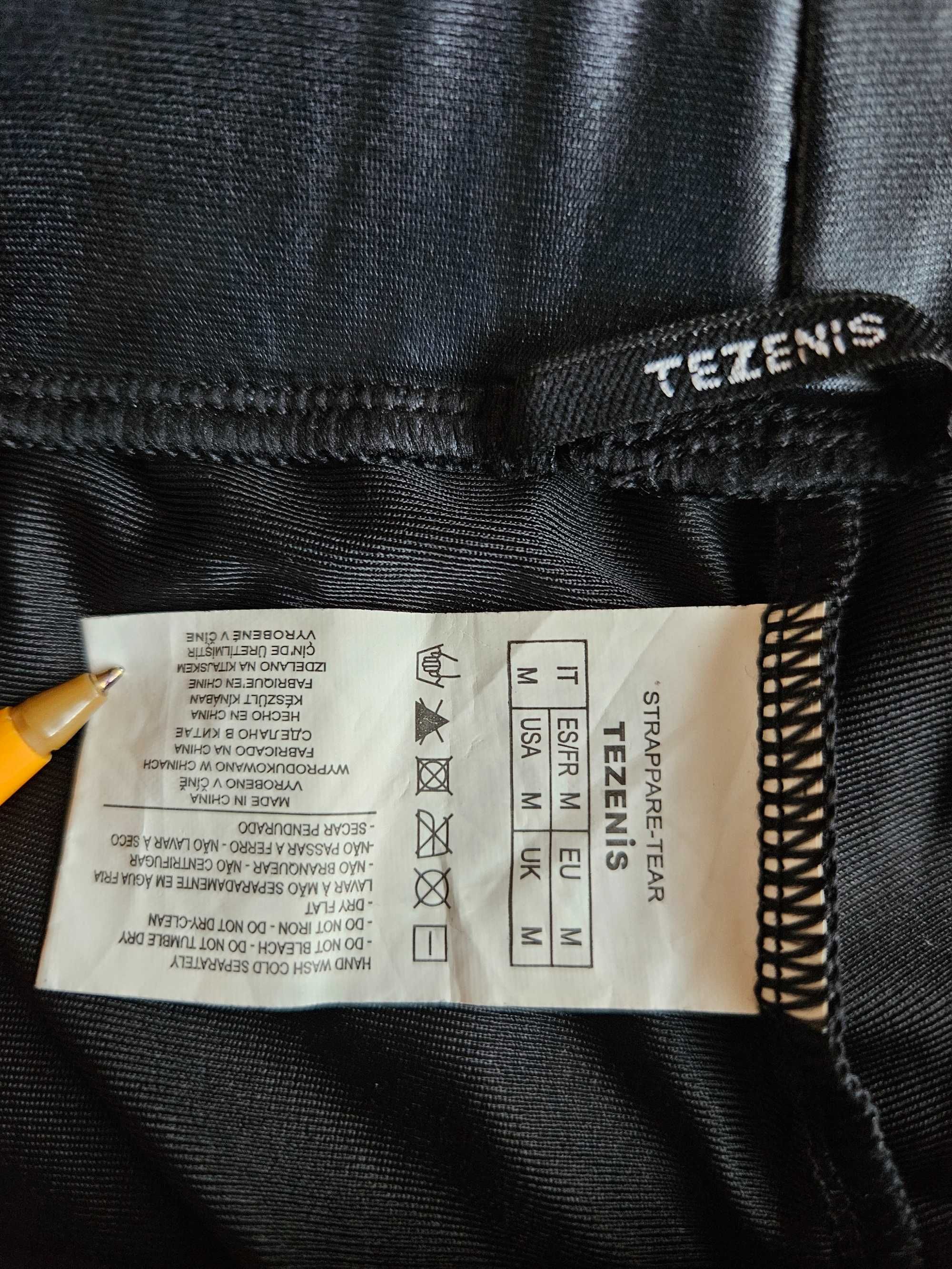 Czarne obcisłe spodnie / legginsy z lampasem Tezenis rozm. M/38