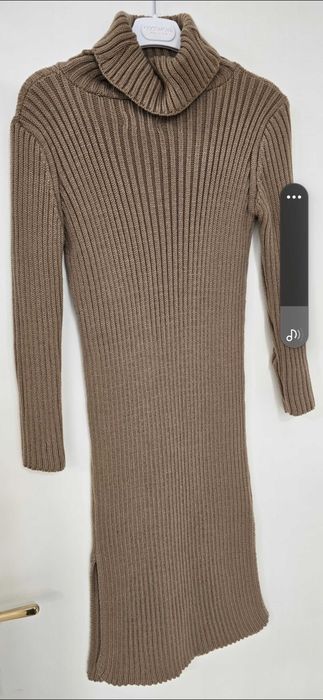 Sukienka/Tunika Nowa prążkowana z golfem Akryl