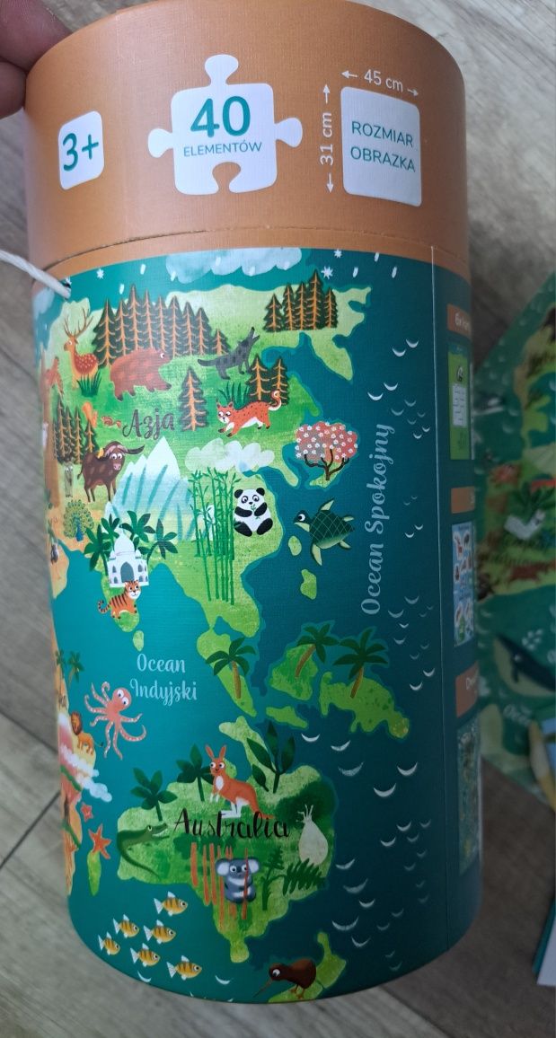Puzzle gra edukacyjna Zwierzęta Świata