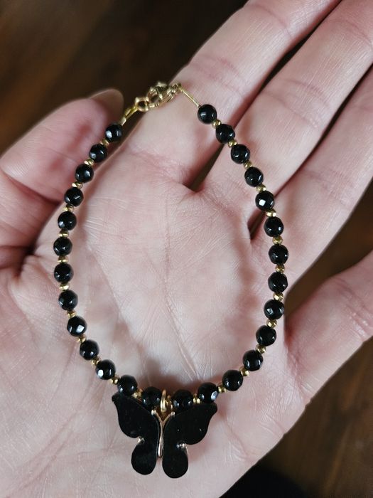 Bransoletka kamienie naturalne Jadeit Hematyt