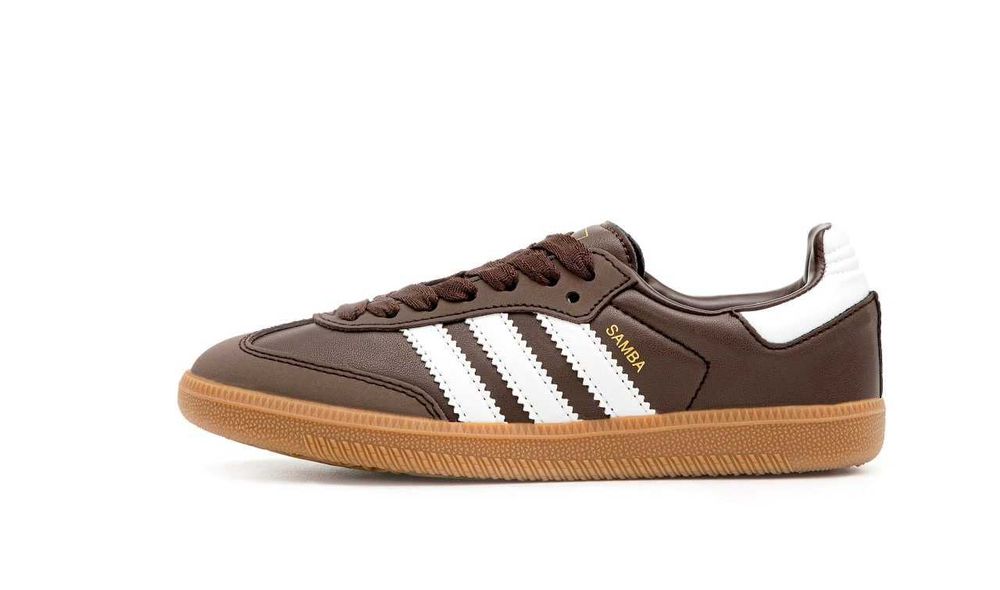 Женские кроссовки Adidas Samba OG Dark Brown Beige Gum JI0217 адидас
