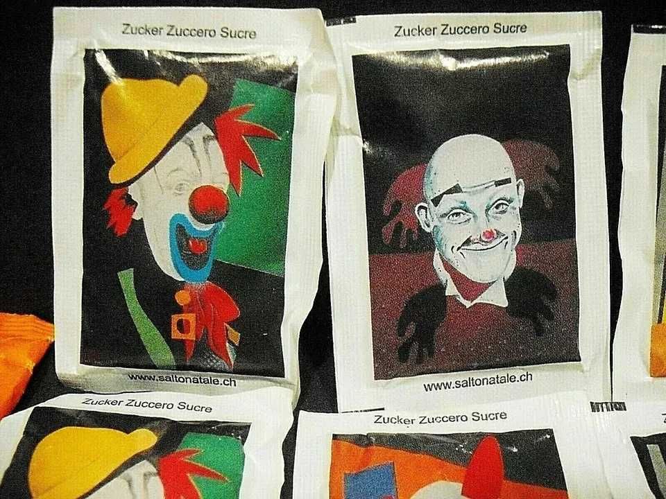 12 collections sugar packets, made in Switzerland