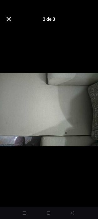 Sofá chaiselong beje 3+1 lugar