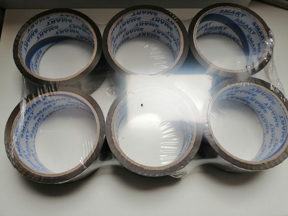 Taśma klejąca do pakowania 6 szt szara