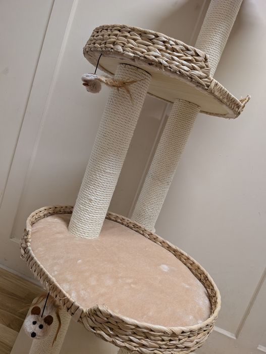 Natural Home III Drapak dla Kota Beżowy 60x40x154cm DUŻY