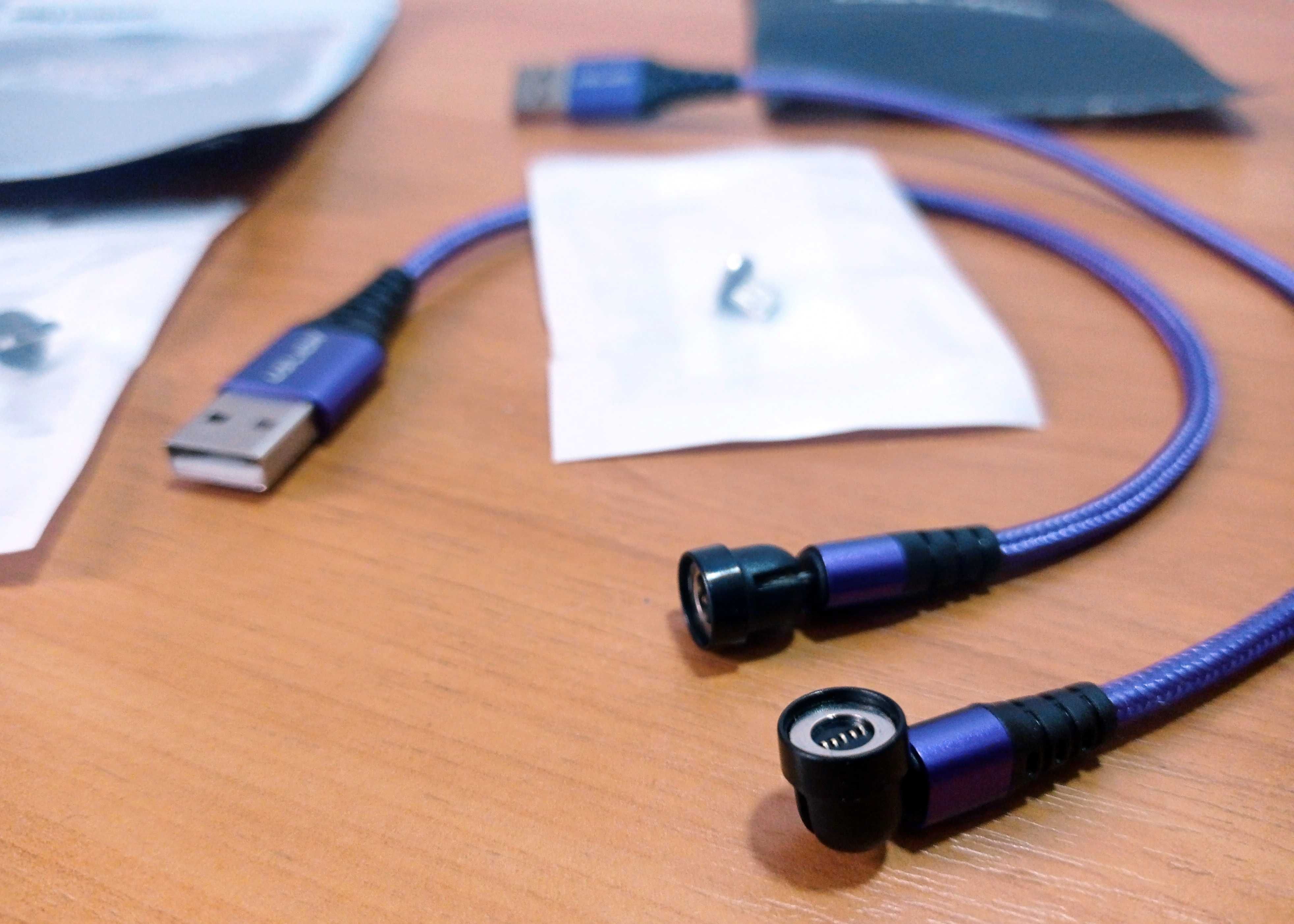 Магнітний кабель USLION MicroUSB з підсвічуванням + конектор