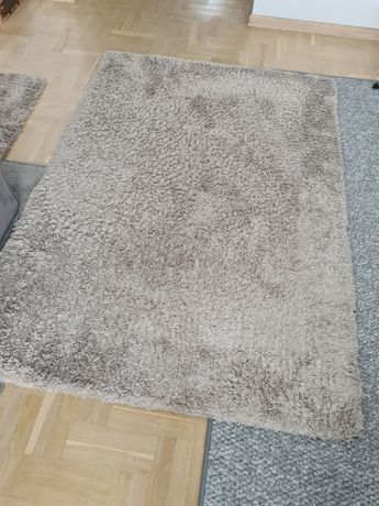 Dwa dywany włochacze, chodnik 70x130 i 120x170cm