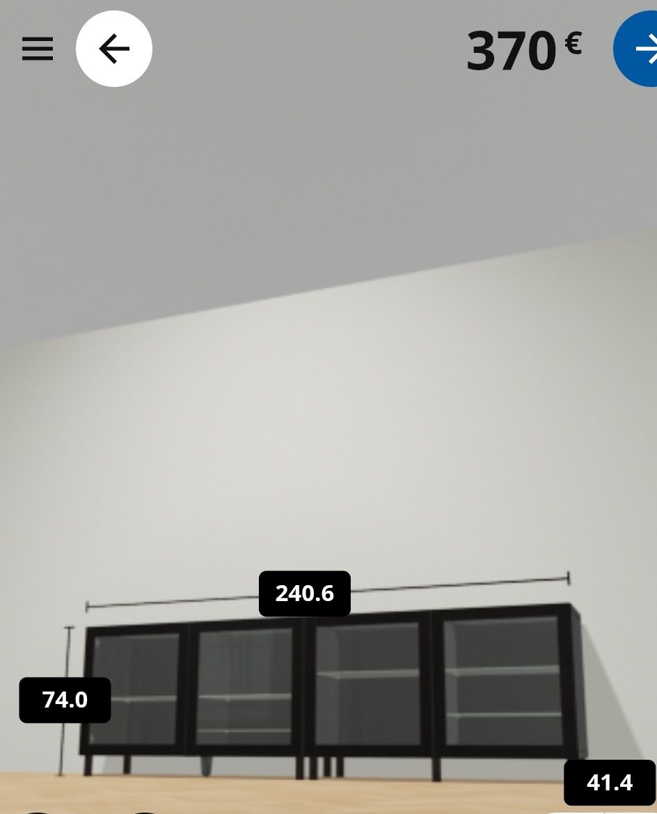 2 móveis Besta - IKEA - com portas em vidro