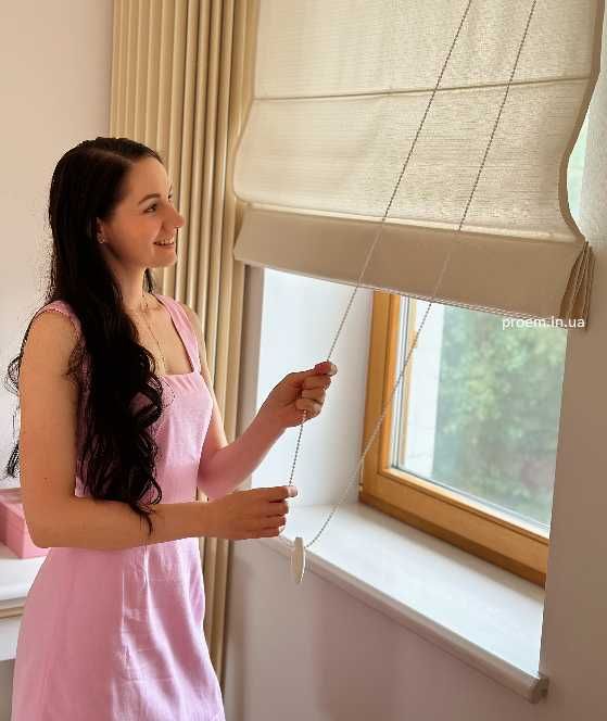Римские жалюзи (шторы) в Кривом Роге: установка и бесплатный замер