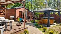 Domek letniskowy nad jeziorem Czos. Balia Sauna