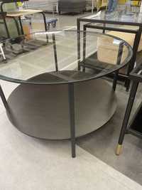 Okrągły szklany stolik designerski
