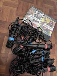 PlayStation 2 2 jogos e microfones